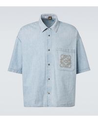 Loewe - Paula's Ibiza Anagram Denim Shirt - Lyst
