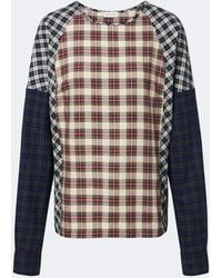 Dries Van Noten - Top De Franela De Algodon A Cuadros - Lyst