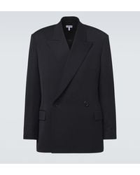 Loewe - Double-Breasted Wool Blazer - Lyst