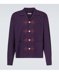 Bode - Astor Embroidered Wool Shirt - Lyst