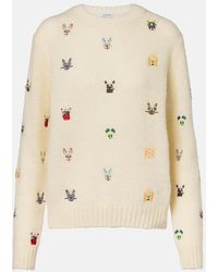 Loewe - X Louis Wain Embroidered Wool Sweater - Lyst