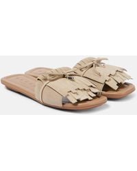 Hogan - H685 Fringed Suede Slides - Lyst
