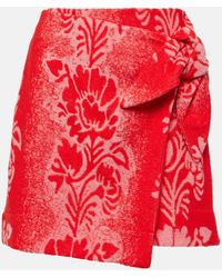 ALÉMAIS - Martha Printed Cotton-blend Wrap Miniskirt - Lyst
