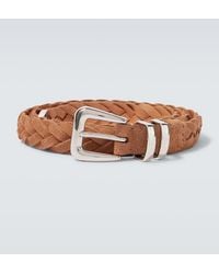 Brunello Cucinelli - Braided Suede Belt - Lyst