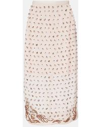 Dries Van Noten - Embellished Sheer Midi Skirt - Lyst