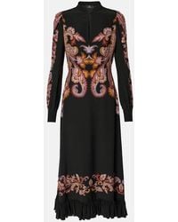 Etro - Paisley Silk Midi Dress - Lyst