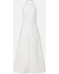 Rohe - Halterneck Cotton-Blend Poplin Midi Dress - Lyst