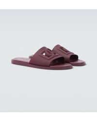 Dolce & Gabbana - Dg Rubber Slides - Lyst