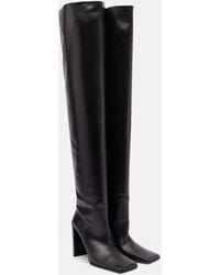 Alaïa - 90 Leather Over-The-Knee Boots - Lyst