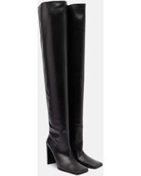 Alaïa - Overknee-Stiefel Aus Leder - Lyst