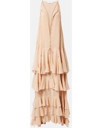 Chloé - Tiered Silk Georgette Maxi Dress - Lyst