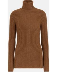 Saint Laurent - Ribbed-knit Wool And Cashmere Turtleneck Sweater - Lyst