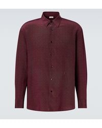 Saint Laurent - Cassandre Silk Crepe De Chine Shirt - Lyst