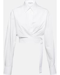 Alaïa - Crossover Poplin Long-Sleeved Shirt - Lyst