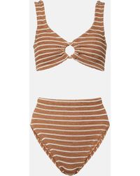 Hunza G - Nadine Striped High-rise Bikini - Lyst