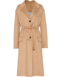 Prada Cappotto in lana, angora e cashgora - Neutro