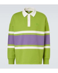 Loewe - Striped Cotton Polo Sweater - Lyst