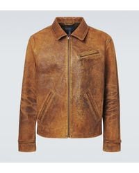Polo Ralph Lauren - Newsboy Leather Jacket - Lyst