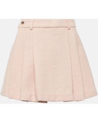 The Mannei - Bran Pleated Wool-blend Miniskirt - Lyst