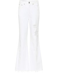 GRLFRND Jeans bootcut de tiro alto - Blanco