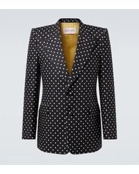 Valentino - Polka-Dot Silk Blazer - Lyst