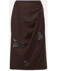 JACQUES WEI - Gonna Midi Con Paillettes - Lyst