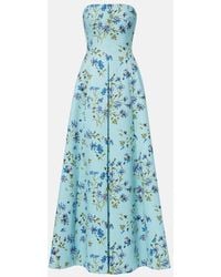 Emilia Wickstead - Ragna Floral Taffeta Faille Gown - Lyst