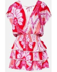 Melissa Odabash - Jess Printed Tiered Minidress - Lyst