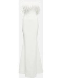 Rebecca Vallance - Bridal Grace Feather-trimmed Gown - Lyst