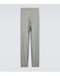 Undercover - Checked Silk-blend Pants - Lyst