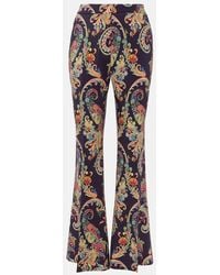 Etro - Bedruckte High-Rise-Schlaghose - Lyst