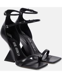 The Attico - Grace Leather Sandals - Lyst