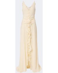 Blumarine - Ruffled Georgette Maxi Dress - Lyst