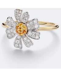 Yvonne Léon - Marguerite 9Kt Ring With Diamonds And Citrines - Lyst