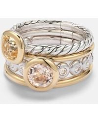 David Yurman - Dy Mercer 18Kt And Sterling Ring With Gemstones - Lyst