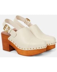 Chloé - Jeannette Studded Leather Clogs - Lyst
