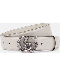 Gucci - GG Marmont Embellished Leather Belt - Lyst