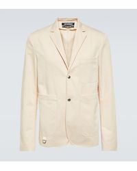 Jacquemus - La Veste Jean Notched-lapel Cotton And Linen-blend Jacket - Lyst