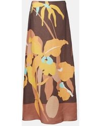 Faithfull the Brand - Martina Floral Linen Maxi Skirt - Lyst