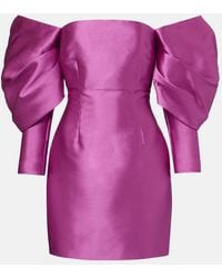 Solace London - Freja Satin Minidress - Lyst
