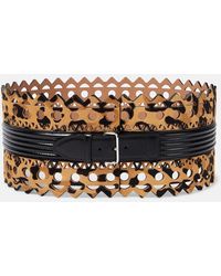 Alaïa - Small Leather Corset Belt - Lyst