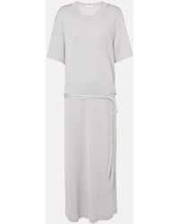 Lemaire - Midikleid Aus Baumwoll-Jersey - Lyst