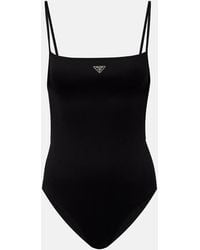 Prada - Logo Swimsuit - Lyst