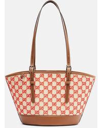 Gucci - Gg Small Raffia-Effect Tote Bag - Lyst
