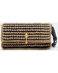 Christian Louboutin - Bettina Mini Leather-Trimmed Crochet Clutch - Lyst