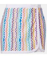 Missoni - Zigzag Printed Terry Jersey Miniskirt - Lyst