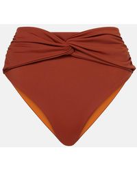 Johanna Ortiz - Gathered High-Rise Bikini Bottoms - Lyst