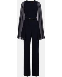 Max Mara - Vertice Caped Cady Jumpsuit - Lyst