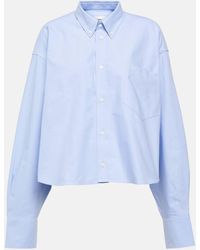 Ami Paris - Ami De Cour Cropped Cotton Shirt - Lyst