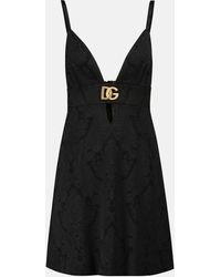 Dolce & Gabbana - Dg Jacquard Minidress - Lyst